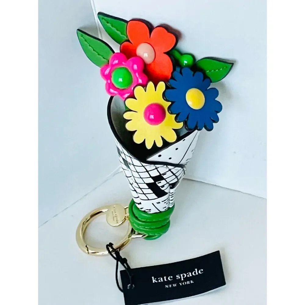 Kate Spade Fresh Picks 3D Flower Bouquet Bag Charm
